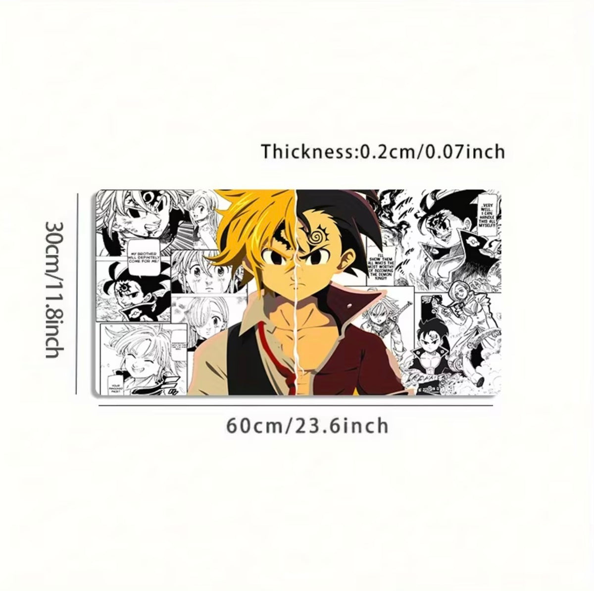 Meliodas Anime Desk Mat | Seven Deadly Sins Gaming Mouse Pad